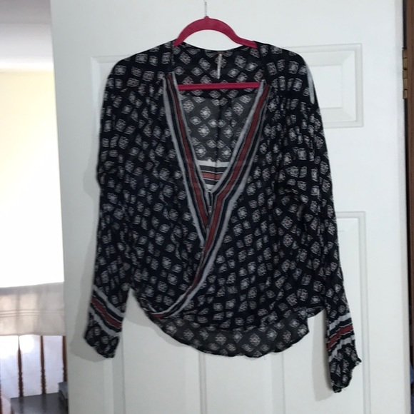 Free People border Print Peasant Top - Picture 6 of 11